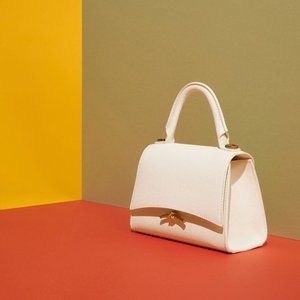 Charles & Keith Huxley Metallic Push-Lock Bag Purse